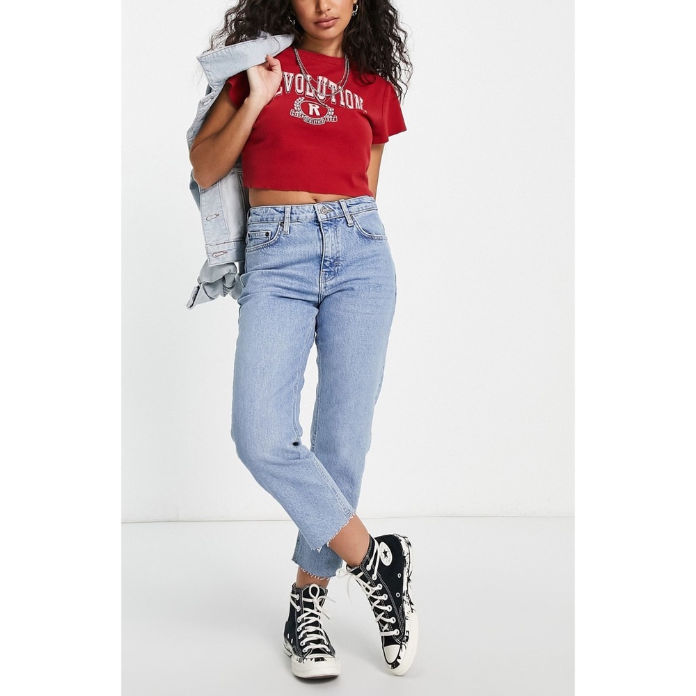 Topshop Crop Straight Leg Jeans (size 26)
